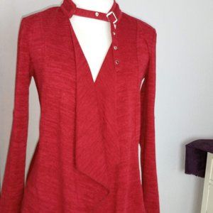 Red jacket with collar and back details